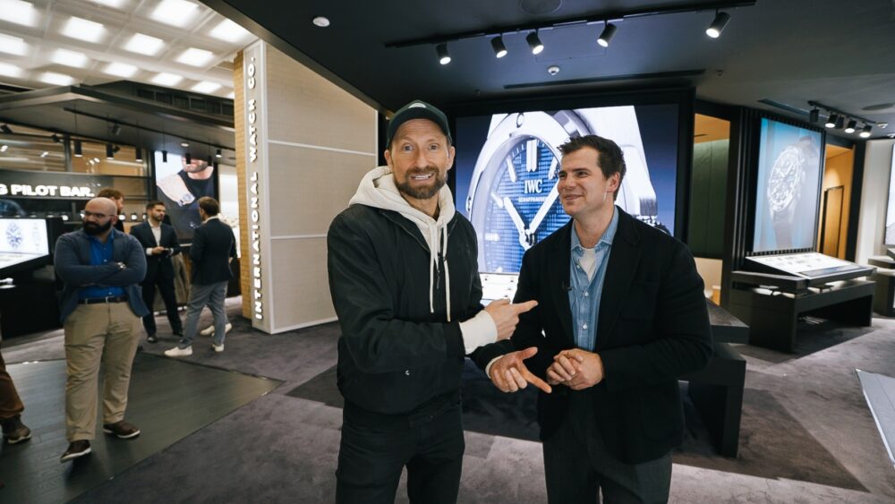 Andrew and Justin Hast host a night with the new blue dial IWC Ingenieur