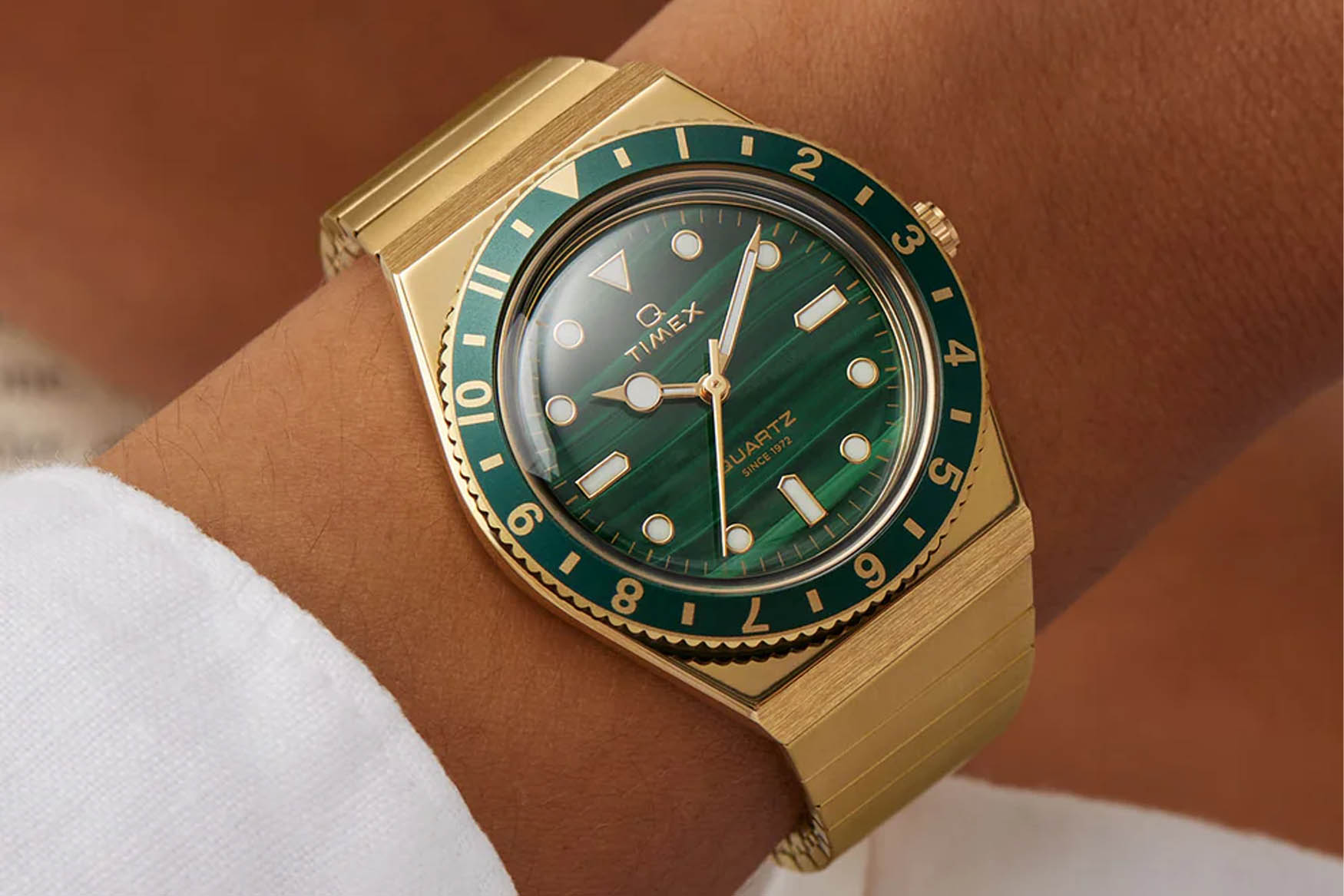 Q Timex Stone dial malachite