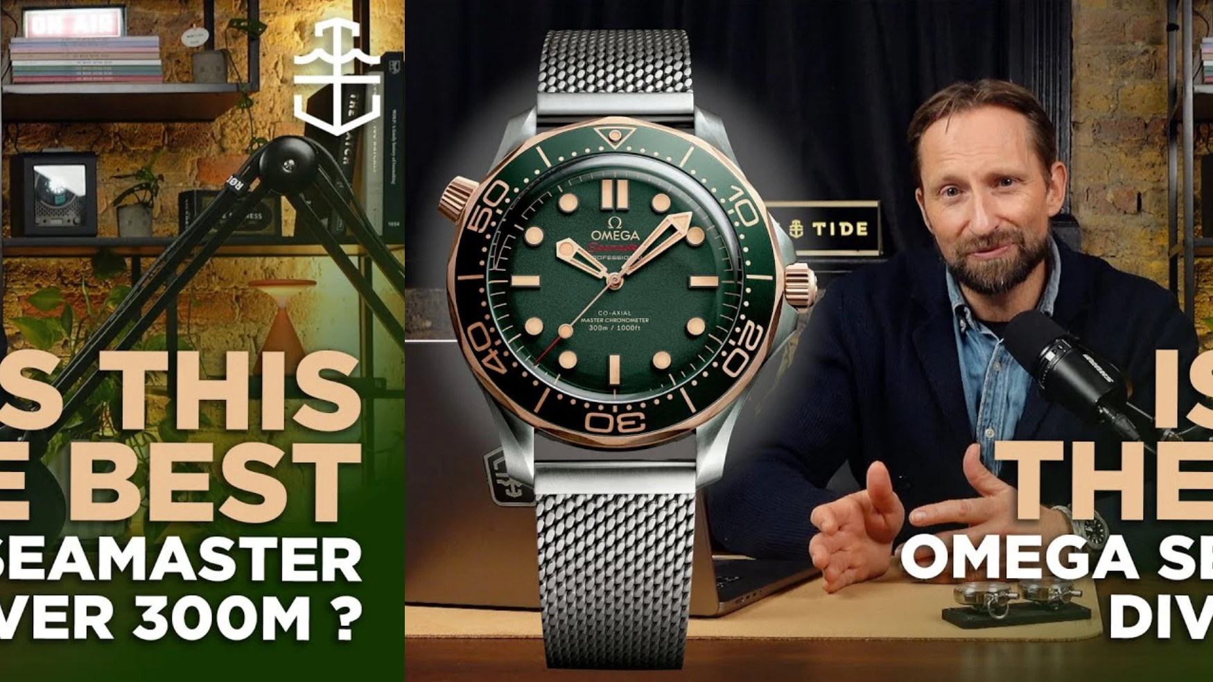 Omega debuts a new green Seamaster Diver 300M with a titanium and bronze gold case